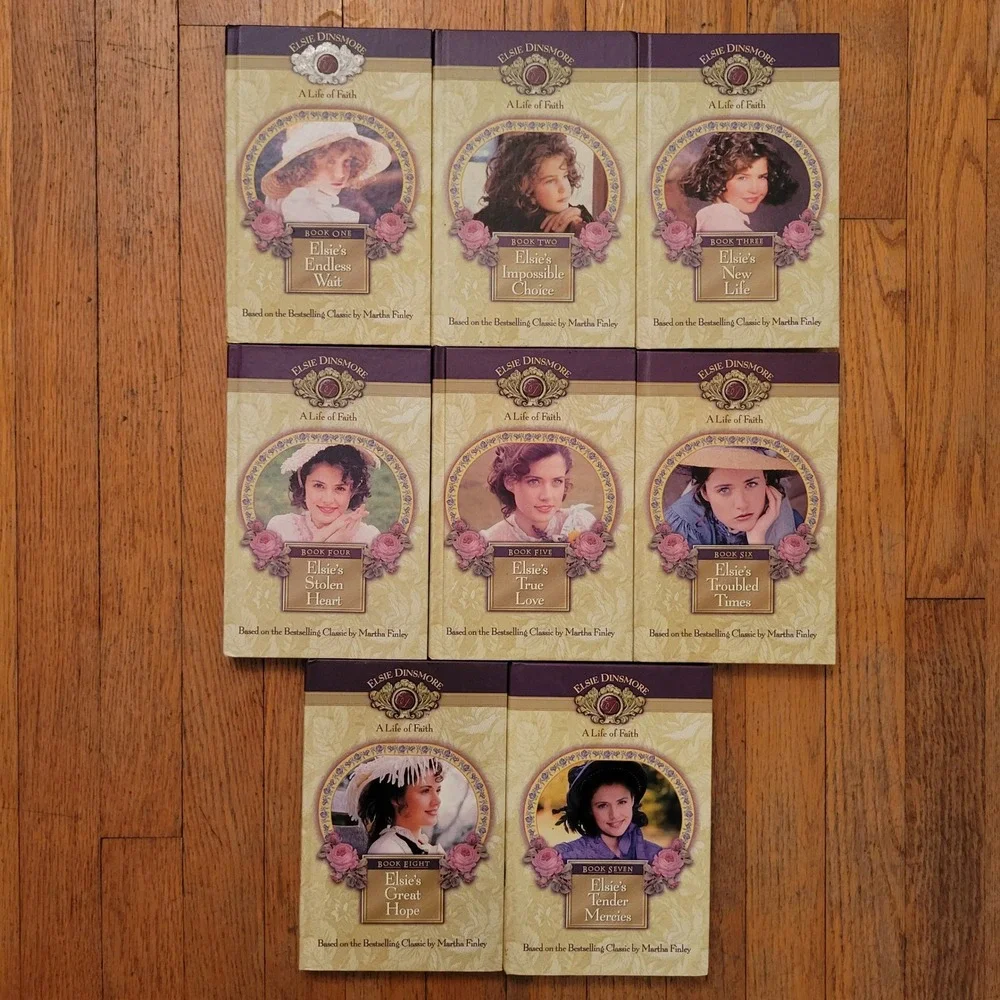 Elsie Dinsmore Hardcover 8 Book Lot Martha Finley Home School Teacher Gift